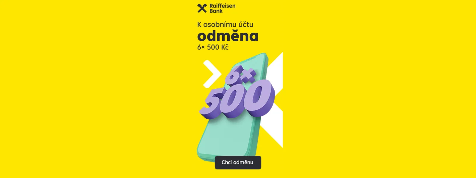 6x500 Kč bonus na nový účet
