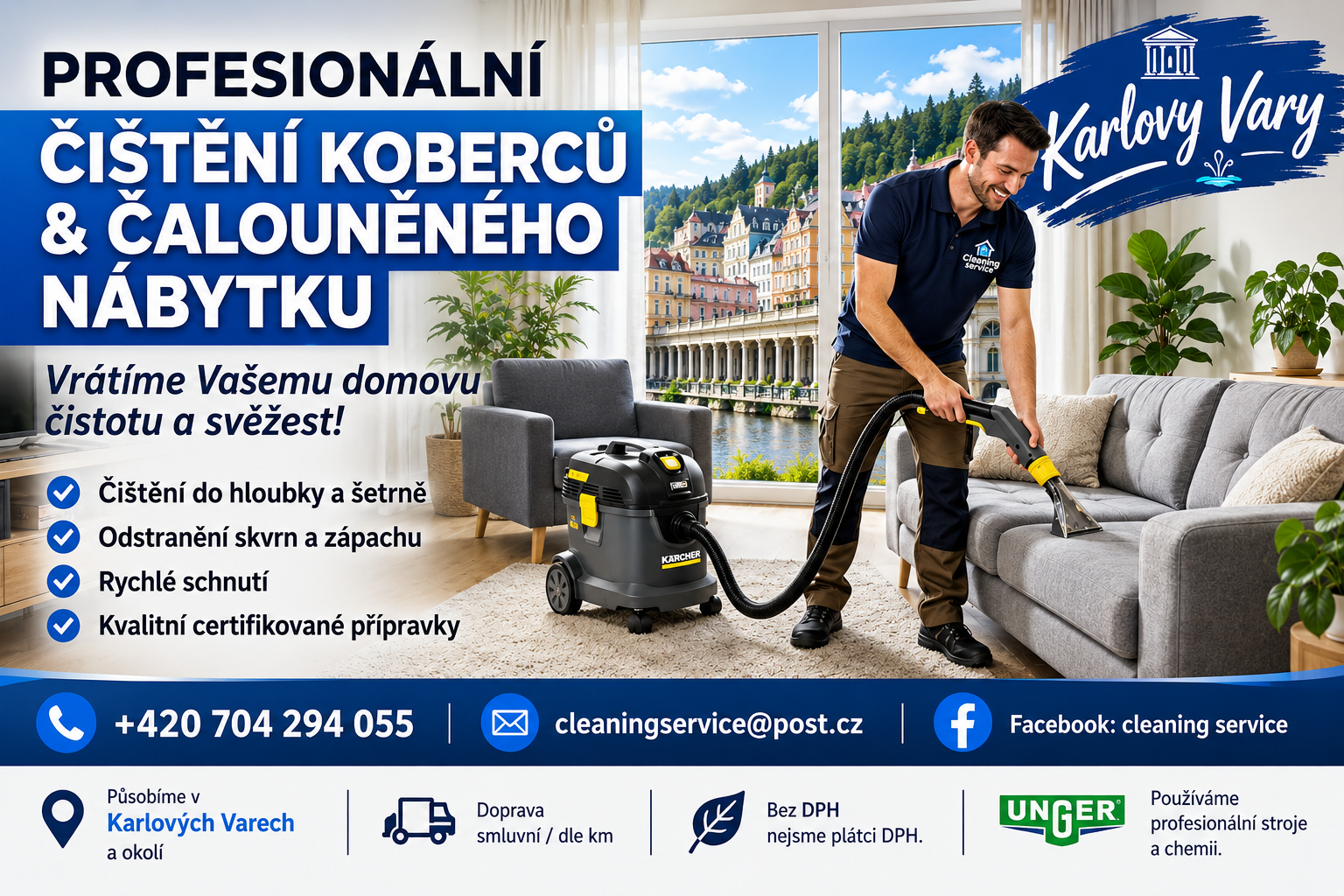 Čištění koberců a člaounění sedaček Karlovy Vary 606 519 616