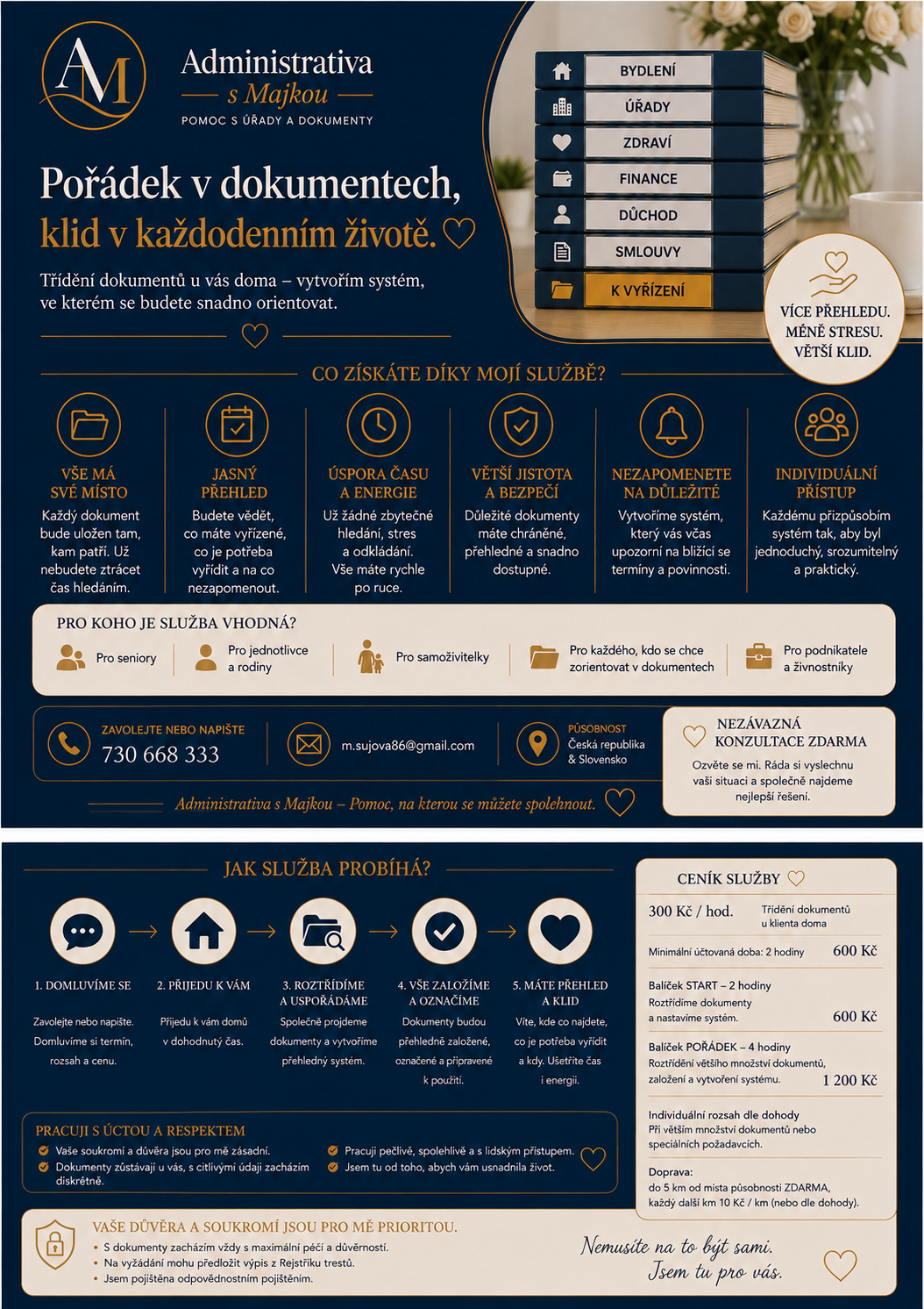 Potřebujete pomoct s papíry, úřady nebo administrativou?