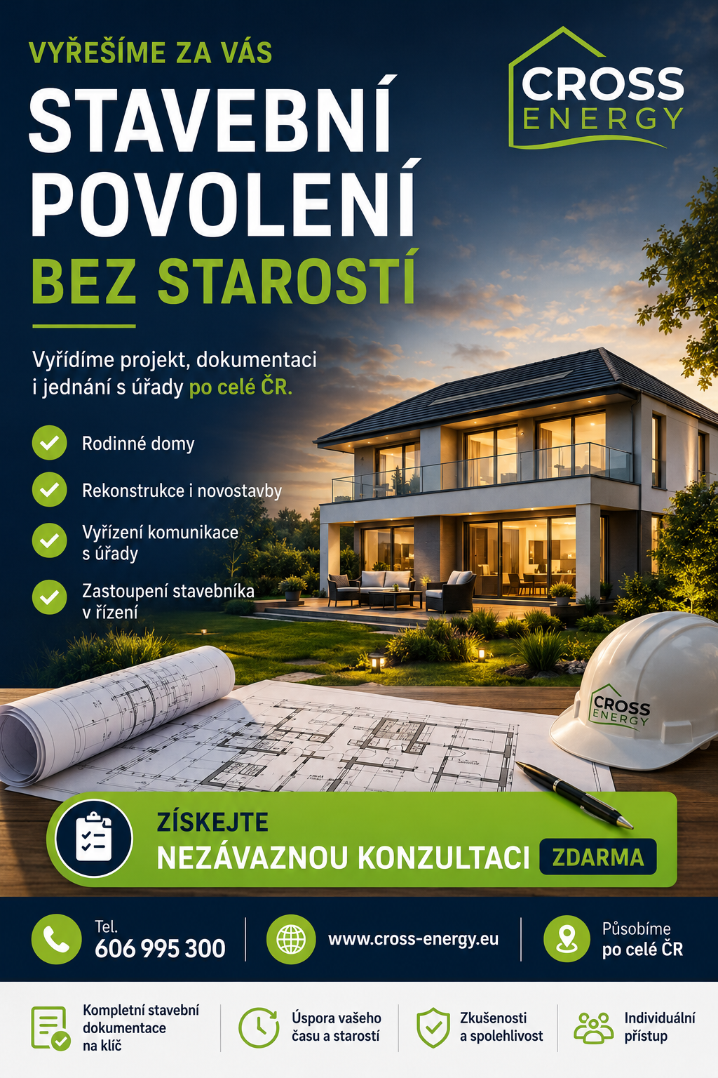 Stavební povolení na klíč, projekty-DOTACE 2026/27, renovační pasy,