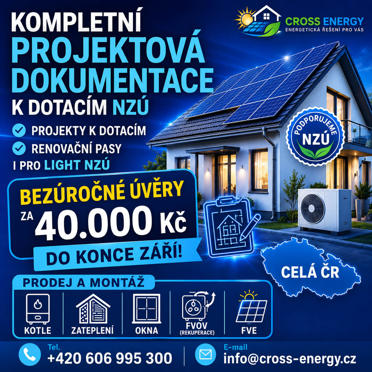 Projekty k dotacím, renovační pasy k NZÚ- KOMPLETNÍ